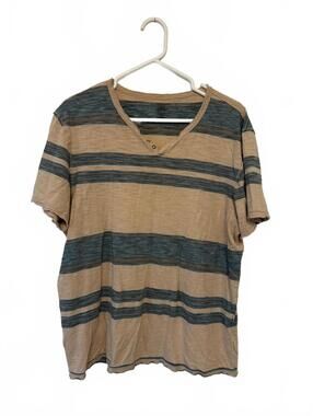 INC International Concepts Men's Striped V-Neck T-Shirt, Size Large